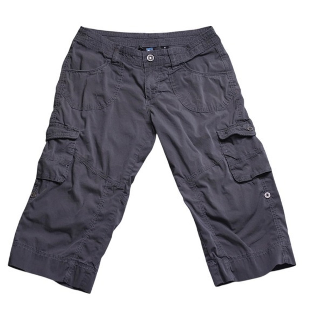 KUHL Womens 6 Gray Cargo Capri‎ Hiking Pants Stretch Outdoor Trail 108846